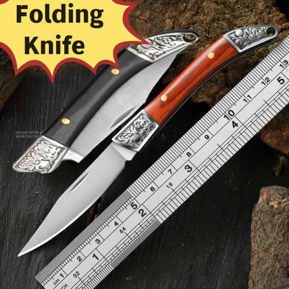 Mini Folding Pocket Knife – Stainless Steel Keychain Fruit Knife