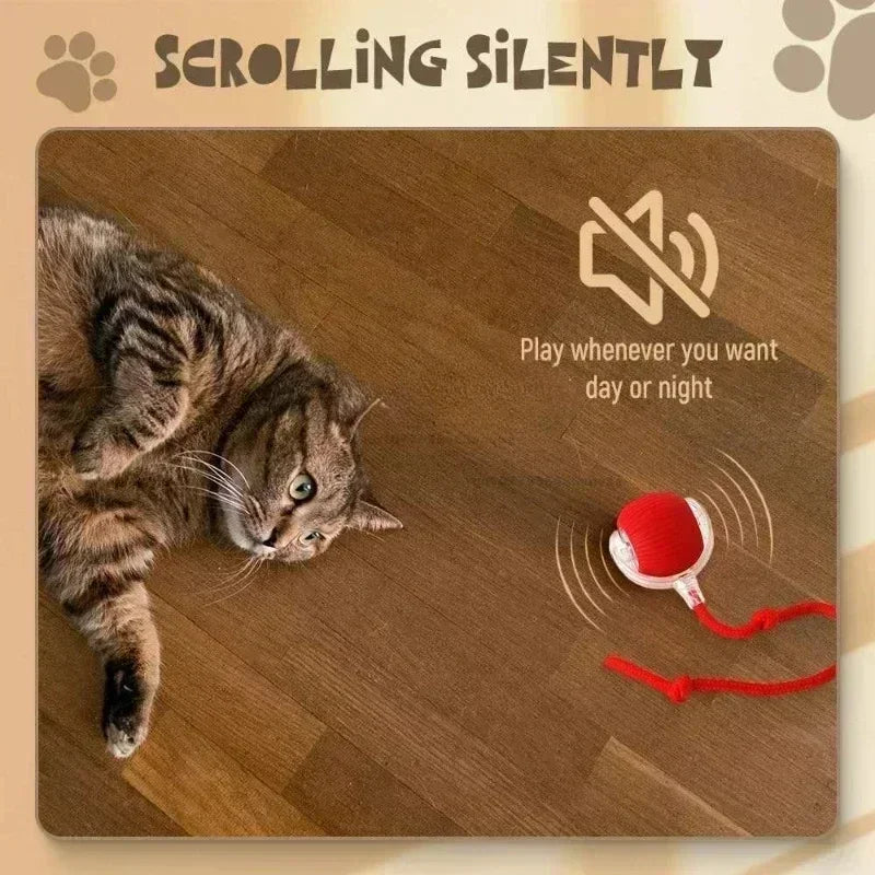Electronic Auto-Rolling Interactive Cat Ball Toy | USB Rechargeable