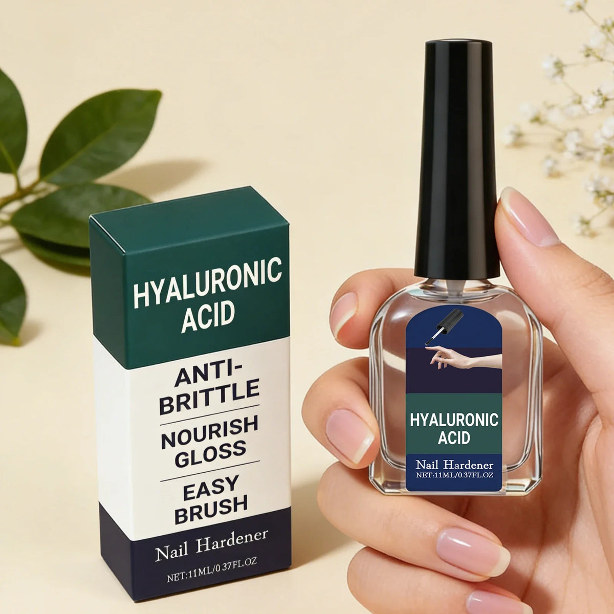 Hyaluronic Acid Nail Strengthening Drops | Hardener & Growth