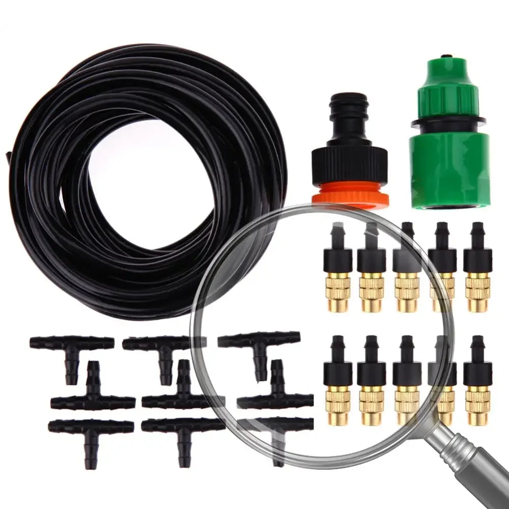 Garden Drip Irrigation Kit – Adjustable Misting Watering System