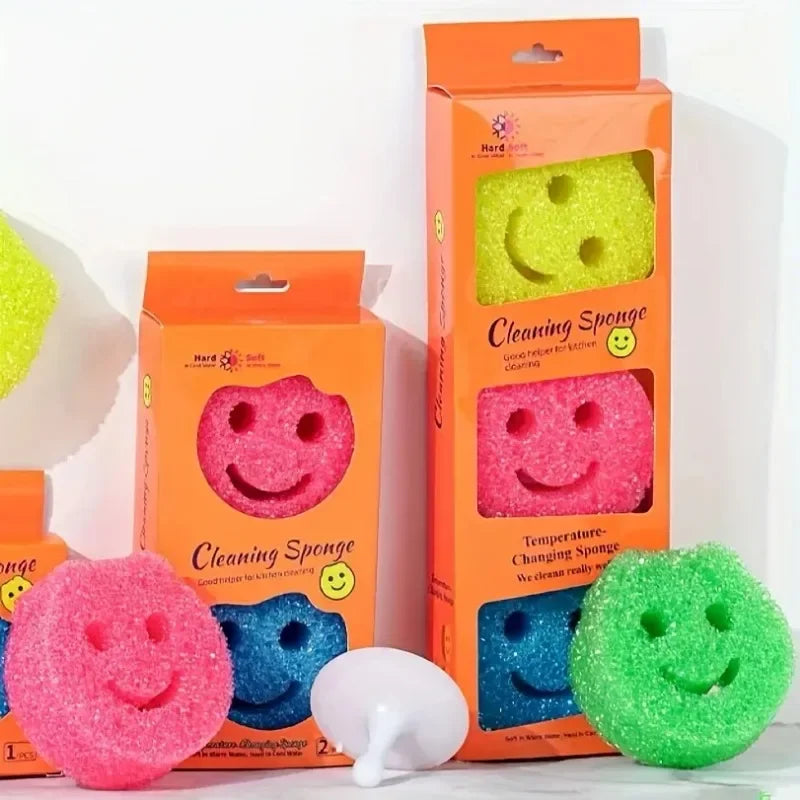 3-Piece Kitchen Magic Sponge Scrubbers – Heavy-Duty Pan Cleaner