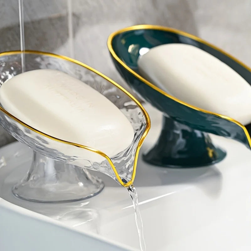 Oval Soap Dish with Drainage Holes – Plastic Bathroom Organizer