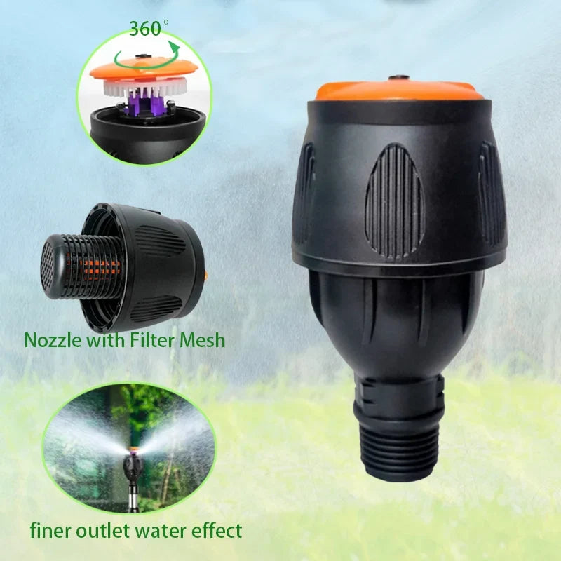 360° Rotating Garden Sprinkler with Telescopic Tripod Stand