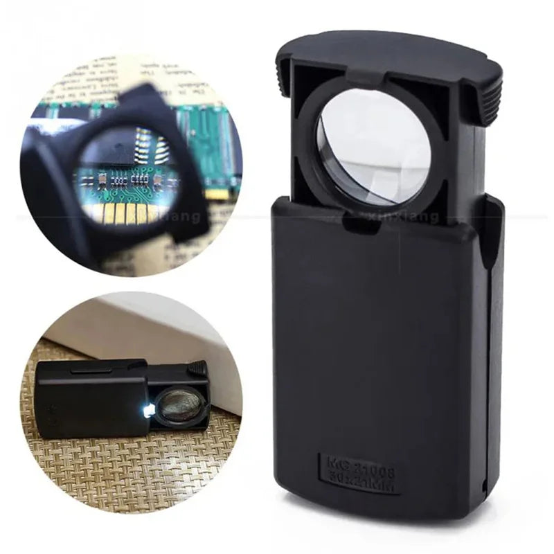 30X LED Jeweler Loupe – Pocket Magnifying Glass with Light