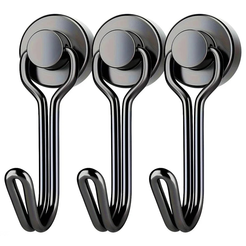 Heavy Duty Magnetic Hooks – Strong Neodymium Hangers 3–20 Pack