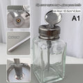 180ml Glass Push-Down Pump Dispenser | Refillable Nail Remover Bottle