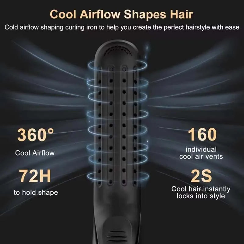 Compact Hair Curler & Straightener | Fast Heating, Wide Plate
