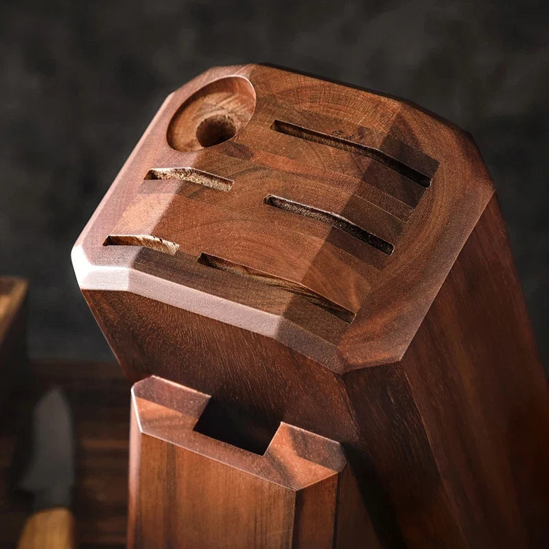 XINZUO 8-Slot Acacia Wood Knife Block – Kitchen Knife Holder
