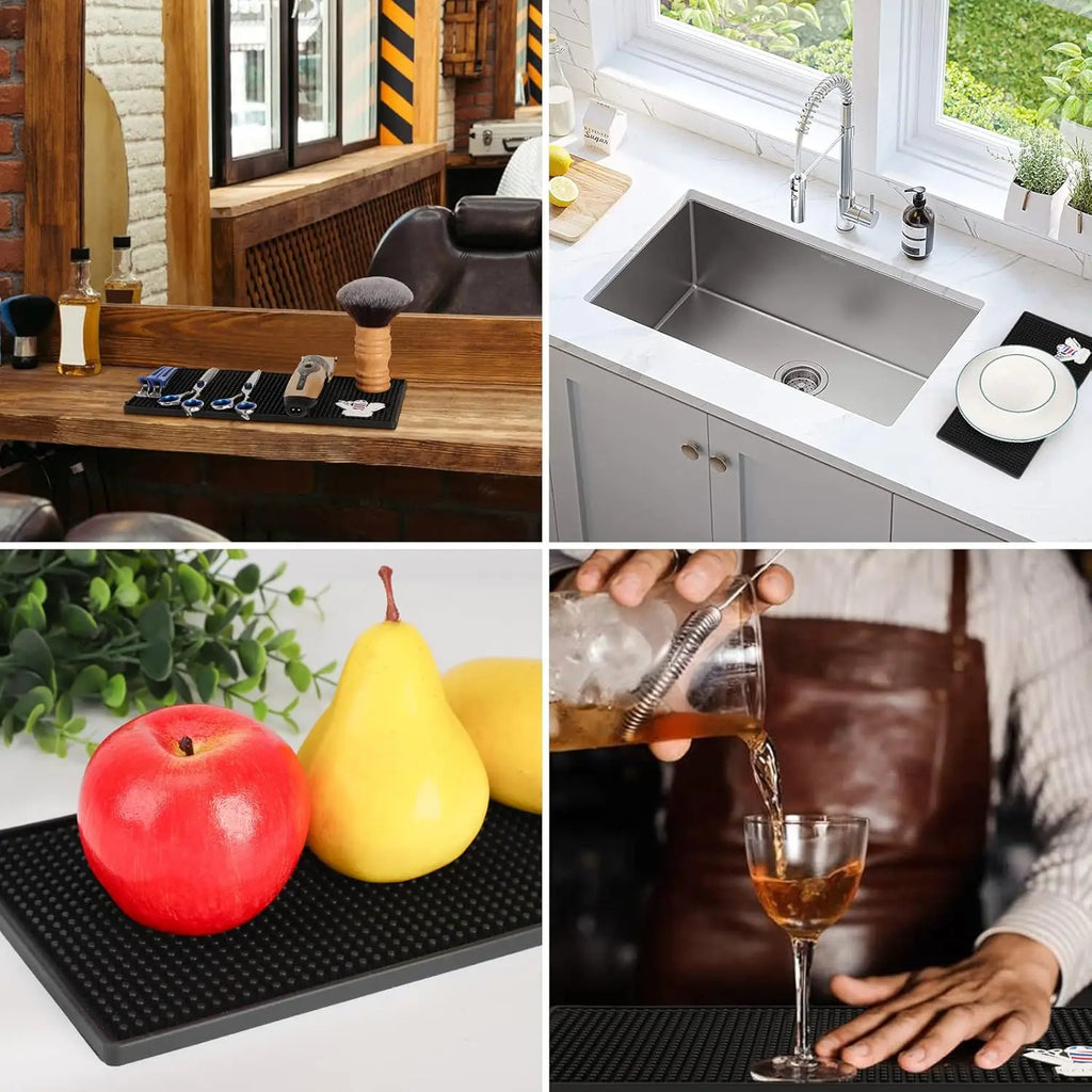 Silicone Non-Slip Barber Station Mat | Salon Tool Organizer