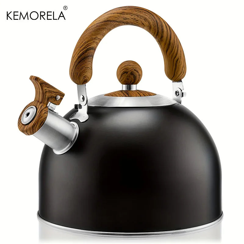 KEMORELA 2.5L Stainless Steel Whistle Kettle – Gas & Induction