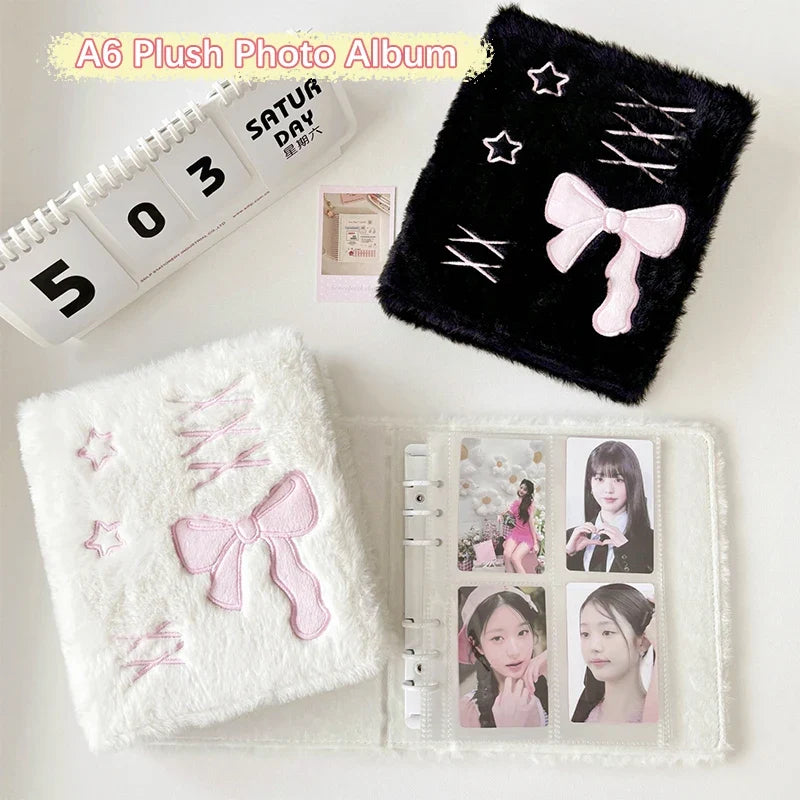 A6 Plush Ballet Bowknot Photocard Binder Album – Kpop Holder