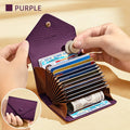 BANYANU Retro Top Grain Leather Mini Wallet – 12 Card Slots