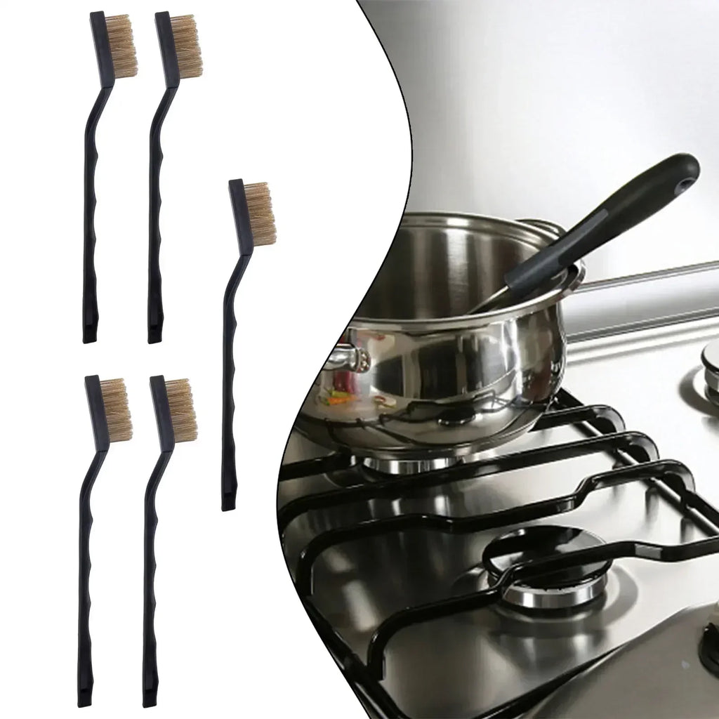 5-Piece Brass Wire Brush Set – Industrial Scrubbing & Cleaning