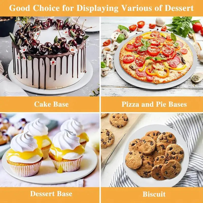 10-Pack Round Cake Boards 8/10/12 Inch | Corrugated Cardboard
