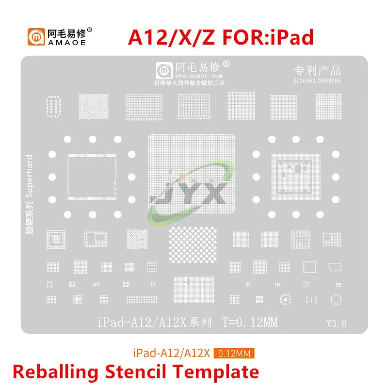 BGA Reballing Stencil – iPad A12 A12X A12Z CPU EMMC NAND