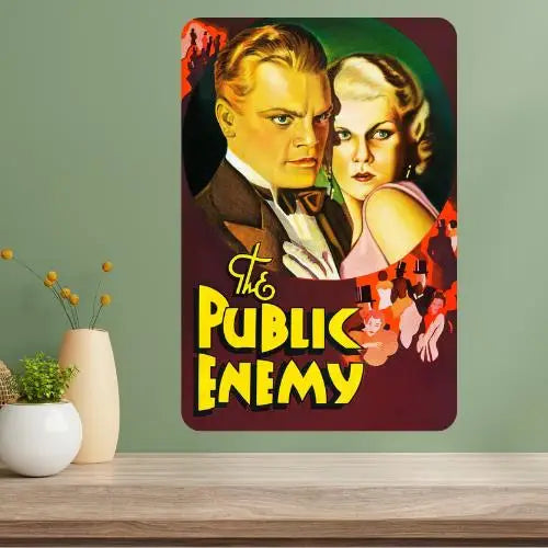 Public Enemy Metal Movie Poster Sign – Vintage Aluminum Wall Art