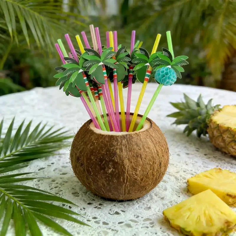 Handcrafted Natural Coconut Shell Stemmed Bowl | Eco Tableware