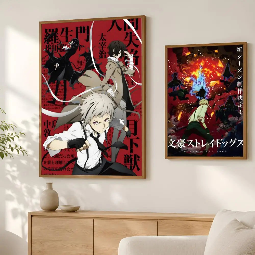 Bungo Stray Dogs Anime Poster – Self-Stick HD PVC Wall Art
