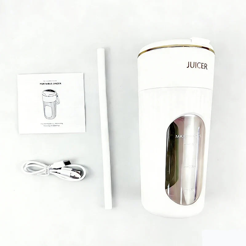Portable Mini USB Electric Juicer – Stainless Steel Blender
