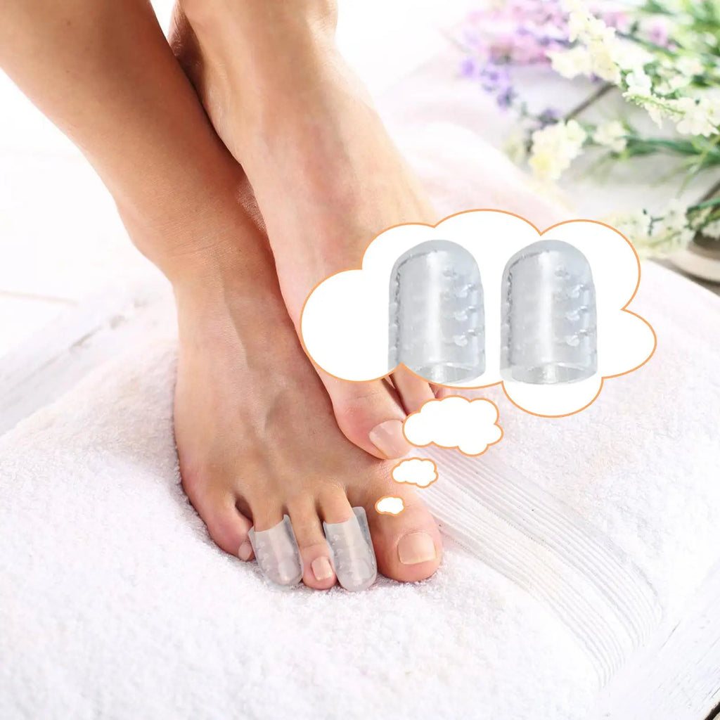 Silicone Toe Protectors 20 Pack – Clear Anti-Friction Toe Sleeves