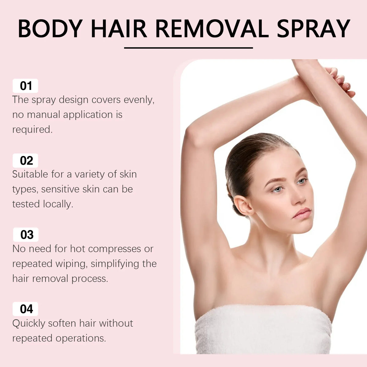 Body Hair Removal Spray – Gentle, Non-Irritating Formula