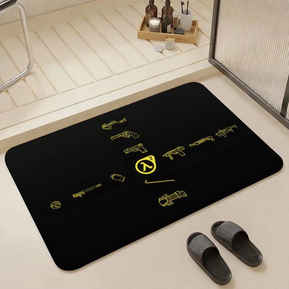 Half-Life Gaming Flannel Floor Mat – Non-Slip Soft Indoor Rug