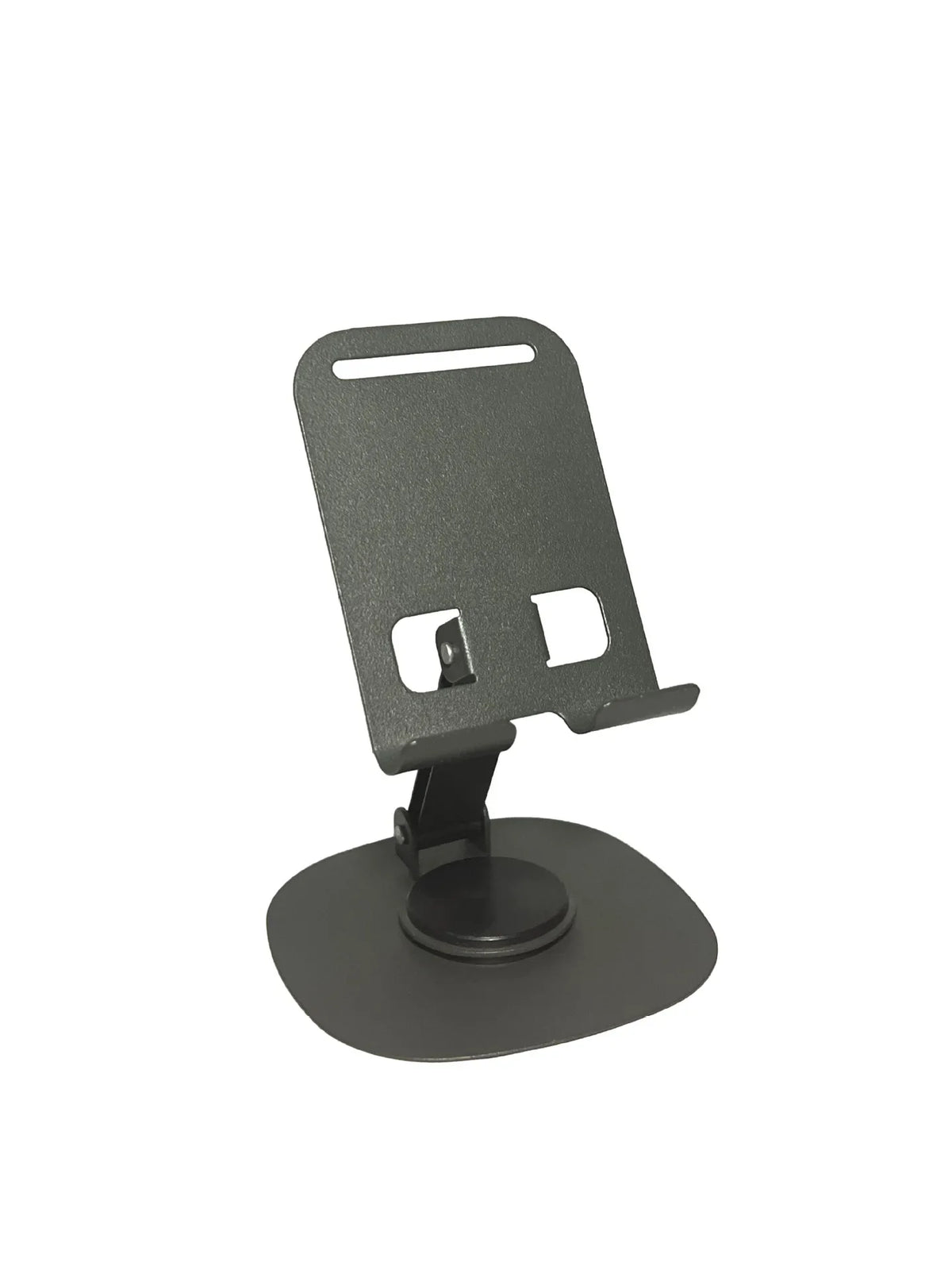 Carbon Steel Phone Stand – 360° Rotating Foldable Desk Mount