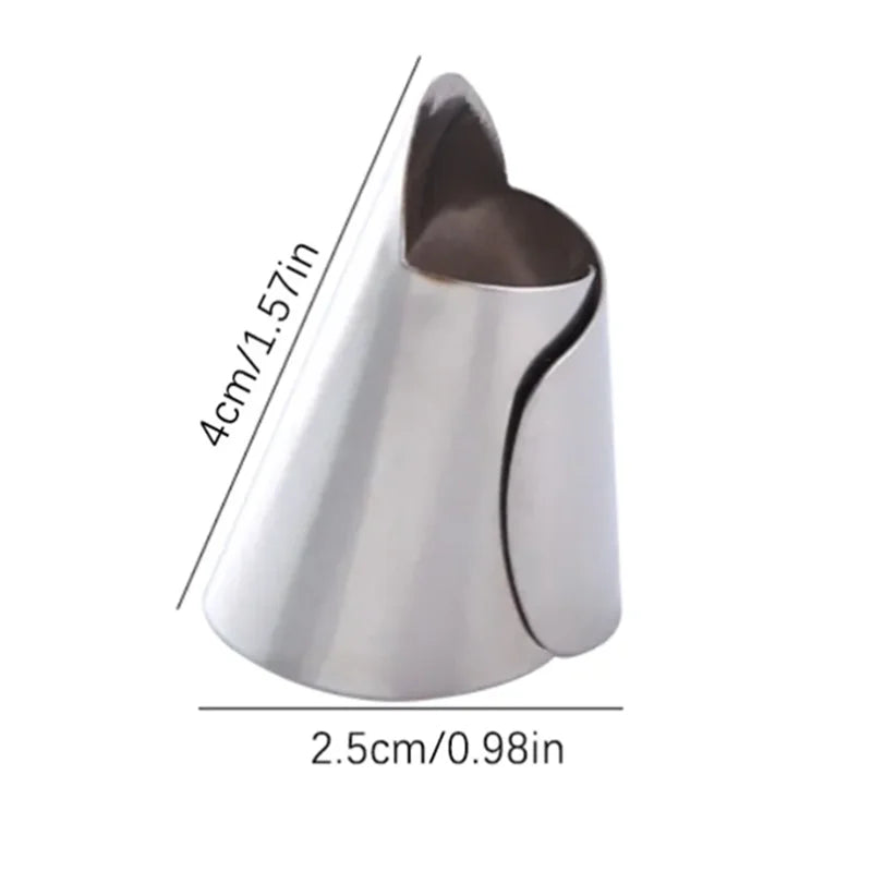 Stainless Steel Finger Protector Set – 5pc Kitchen Cut Guard