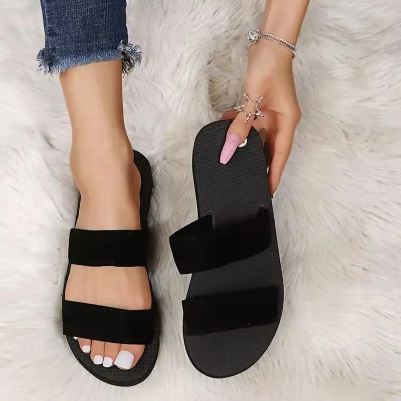 Women's Bohemian Flat Flip-Flops – Non-Slip EVA Sandal Slides