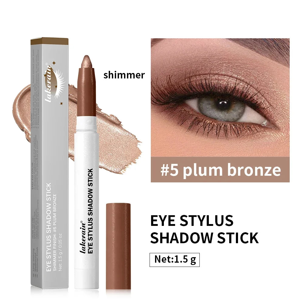Lakerain 10-Color Eyeshadow Sticks – Shimmer, Glitter & Matte