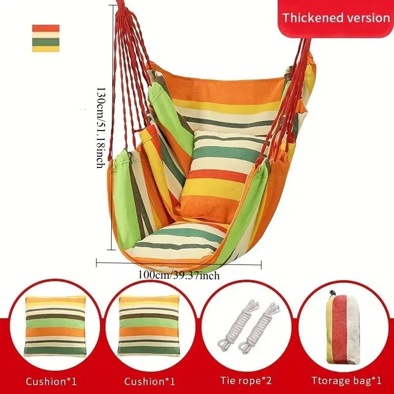 Cotton Hanging Hammock Swing Chair – Indoor & Outdoor
