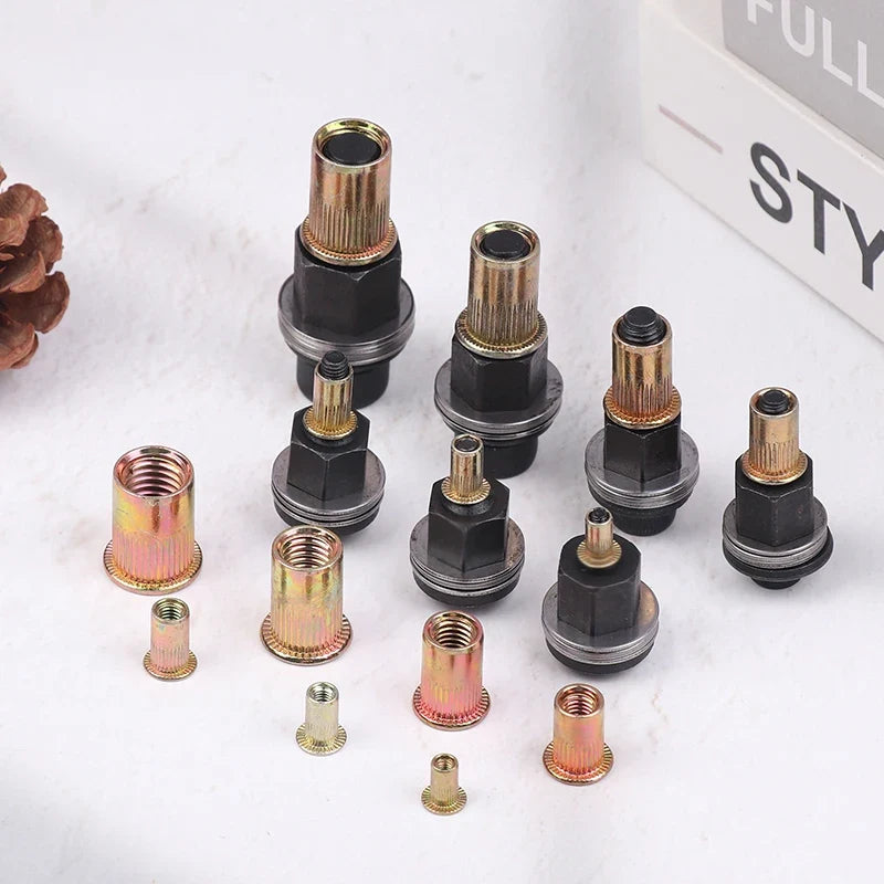 Hand Rivet Nut Tool M3-12 Heads Feature DIY Jewelry Making Crafting