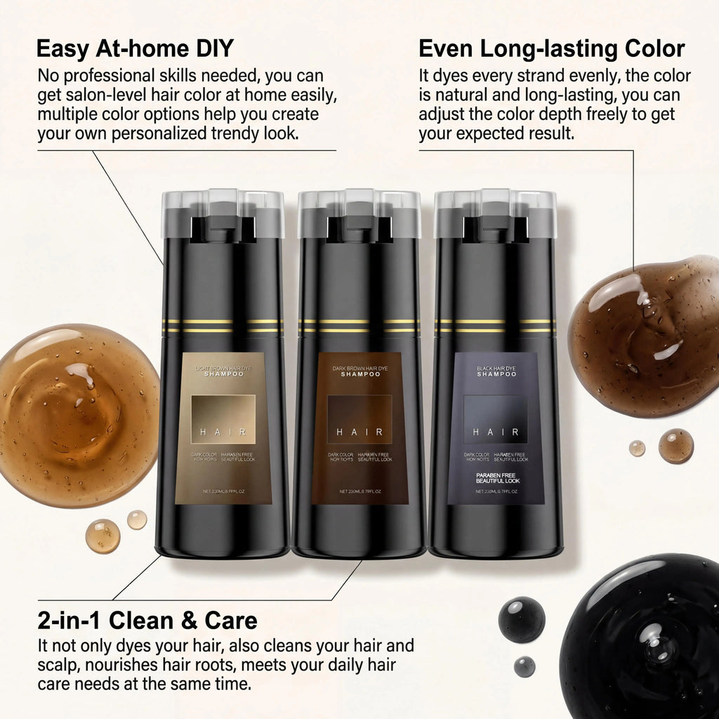 Plant Extract 2-in-1 Hair Dye Shampoo – Gray Coverage 200ml