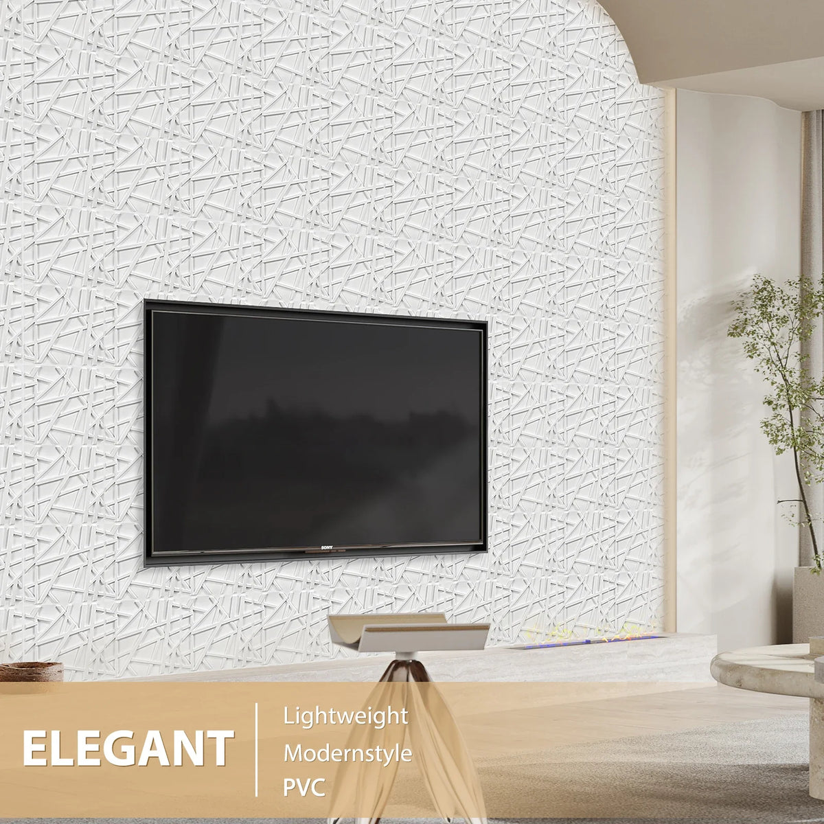20 3D Pvc Wall Panels Indoor Decoration Living Room Hall Bedroom