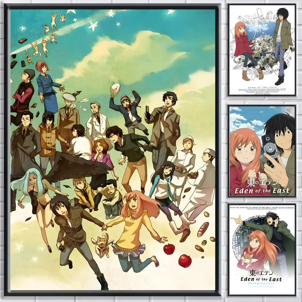 Eden of the East Anime Poster – HD Self-Adhesive Waterproof Wall Art