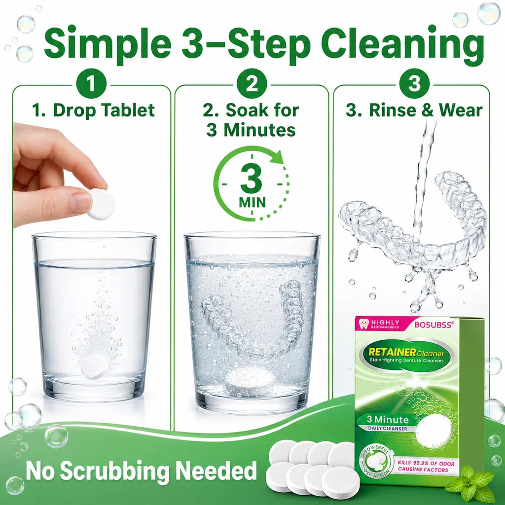 Denture Cleaning Tablets for Retainers, Guards & Braces