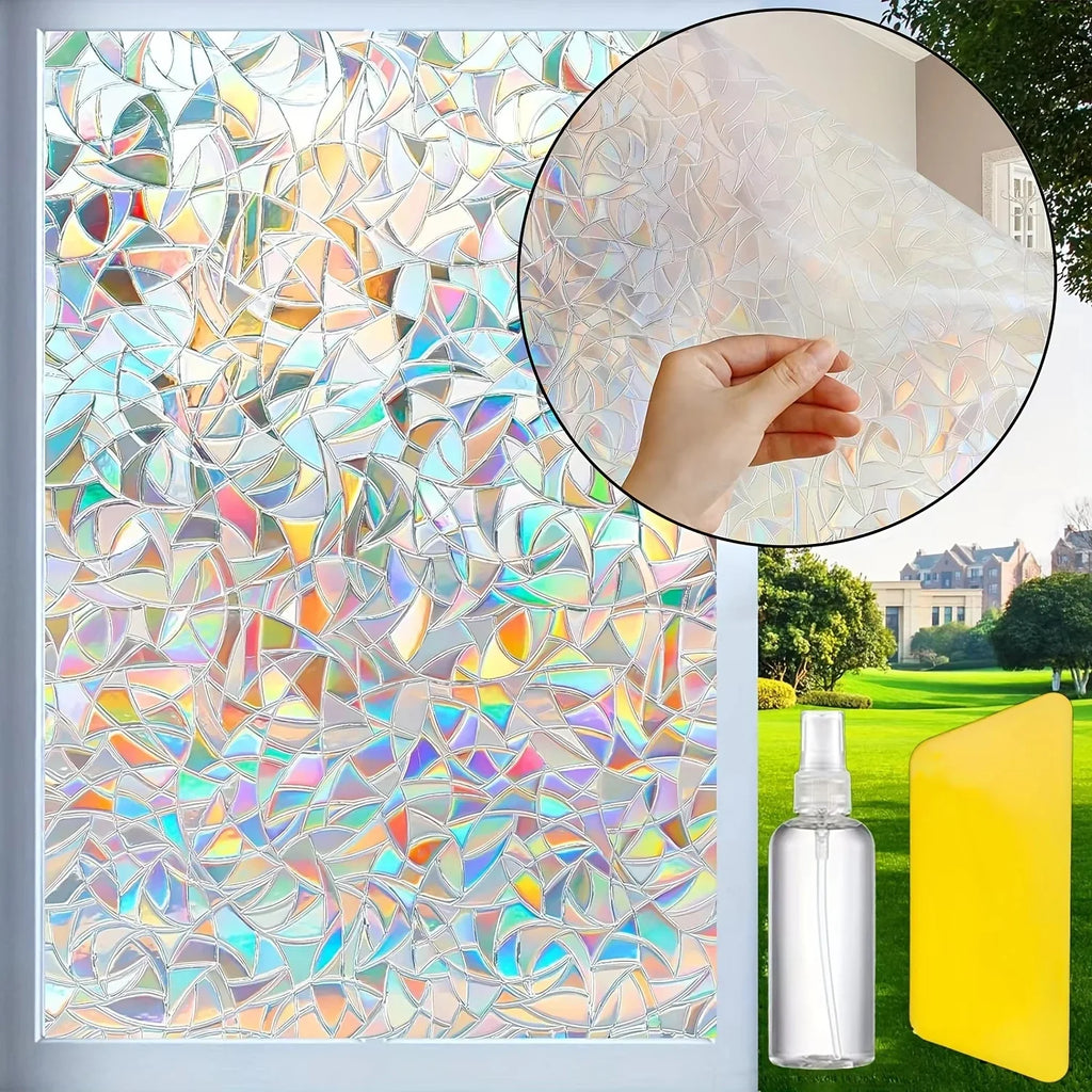 Geometric Electrostatic Window Privacy Film – 45x100cm