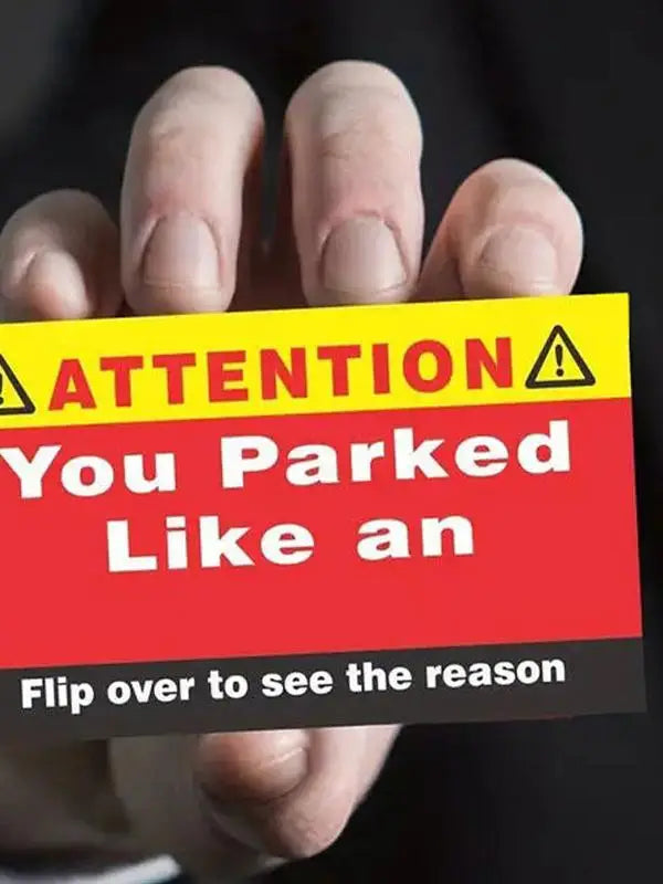 You Park Like Idiot Business Cards Bad Parking Funny Violation Adult