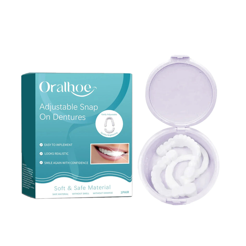 Snap-On Dentures – Temporary Tooth Gap Correction Kit