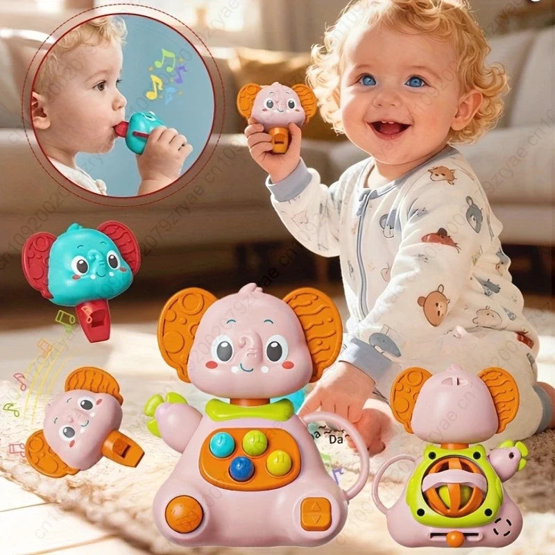Baby Elephant Rattle Toy – Sensory Development for Infants