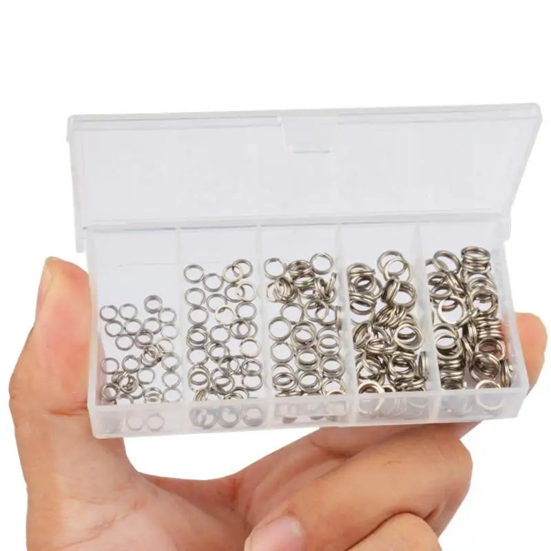200 Pcs Stainless Steel Fishing Split Rings – Lure Connector Set