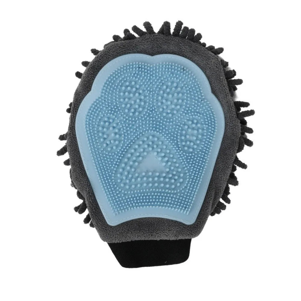 Double-Sided Pet Bath Massage Deshedding Glove for Dogs & Cats
