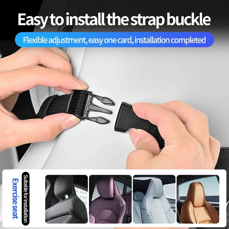 2-in-1 Car Headrest Hook & Phone Holder | Backseat Organizer