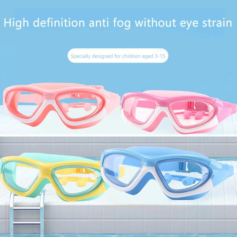 HD Anti-Fog Swimming Goggles – Large Frame Silicone Swim