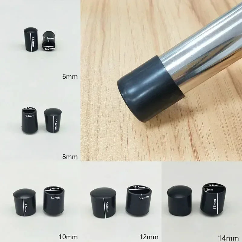 PVC Round Furniture Leg Caps | Anti-Skid Floor Protective Feet