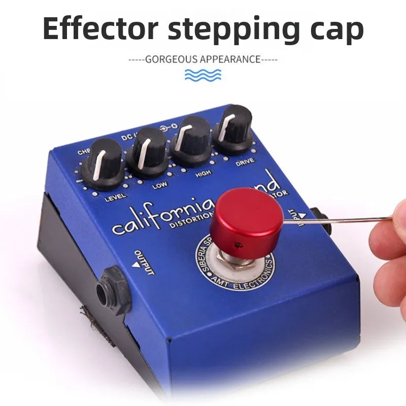 Guitar Effect Pedal Foot Nail Cap Pad Cover Aluminum Tread Knob