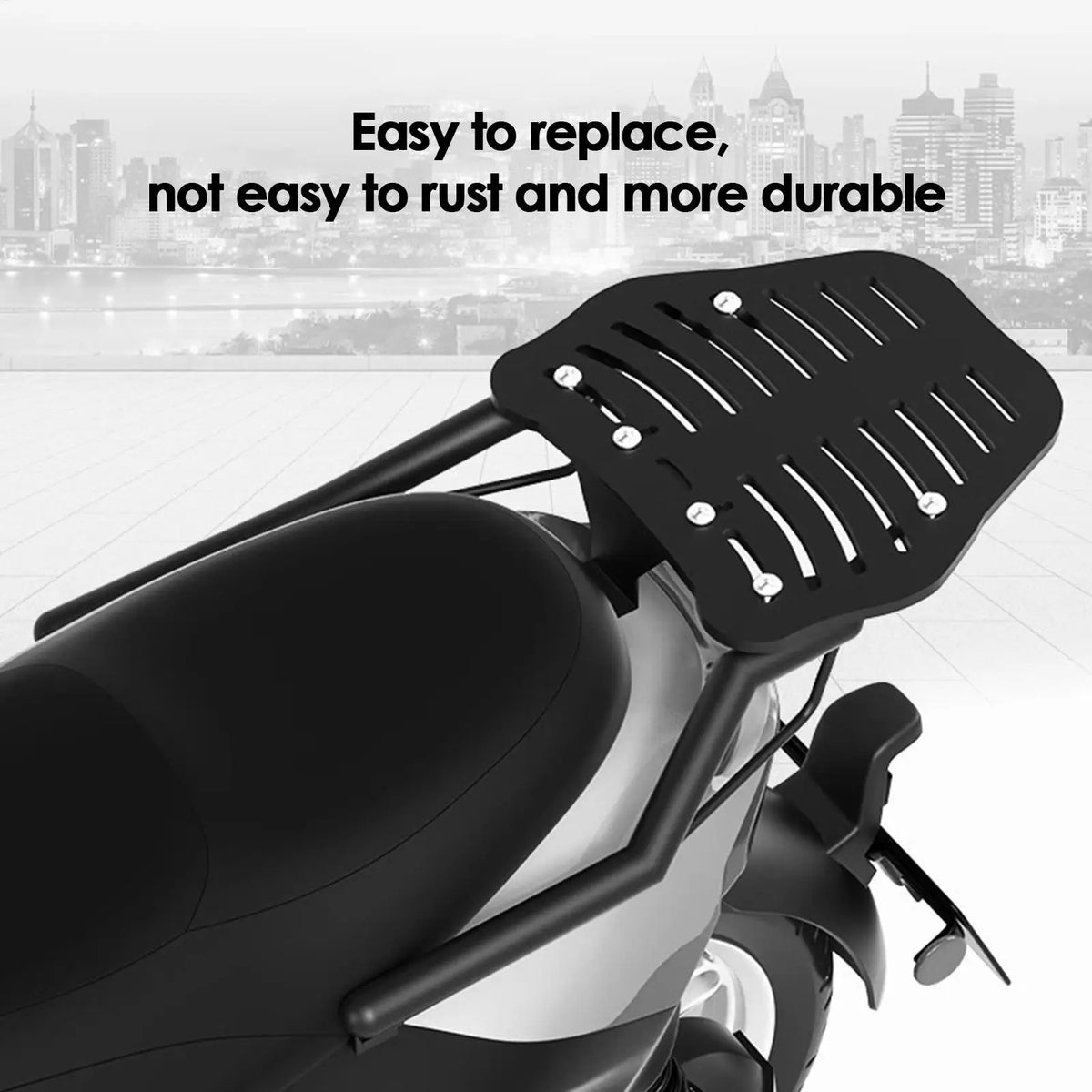 Adjustable Motorcycle Tour Pack Luggage Rack – Stainless Steel