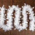 2M Christmas Snowflake Tinsel Garland | Metallic Xmas Decor