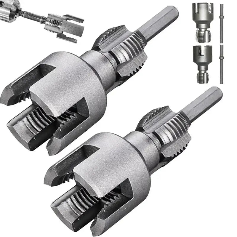PVC Pipe Threader Kit – Internal & External Thread, Drill-Powered