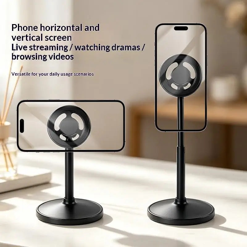 Adjustable Magnetic Phone Stand – Telescopic Pole & 360° Rotation